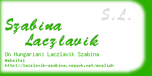 szabina laczlavik business card